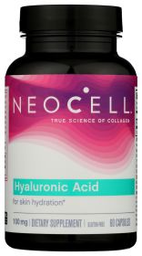 NEOCELL: Hyaluronic Acid Nature Moisturizer 100 mg Dietary Supplement, 60 capsules