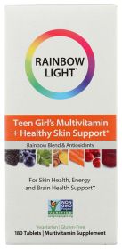 RAINBOW LIGHT: Teen Girl's Multivitamin plus Healthy Skin Support, 180 tb