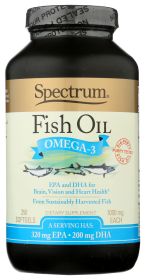 SPECTRUM ESSENTIAL: Fish Oil Omega-3 1000 mg, 250 Softgels