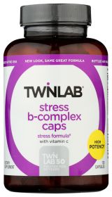 TWINLAB: Stress B Complex High-Potency Caps with Vitamin C, 100 Capsules