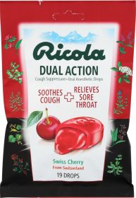 RICOLA: Dual Action Swiss Cherry Drops, 19 pc