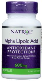 NATROL: Alpha Lipoic Acid 600 mg, 30 Capsules