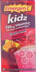 EMERGEN-C: Kidz Vitamin C Fizzy Drink Mix Fruit Punch, 30 Count