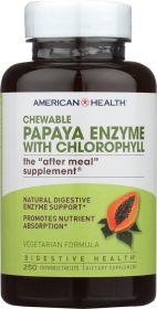 AMERICAN HEALTH: Papaya Enzyme with Chlorophyll Chewable, 250 Tablets