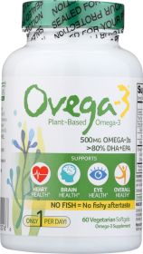 OVEGA-3: Plant Based Omega-3, 60 sg