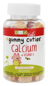 GUMMY CUTIES: Gummy Calcium Vitamin D Kids, 60 ea