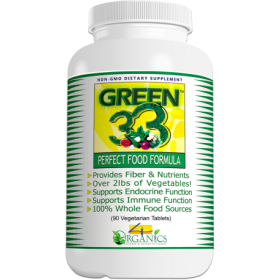 GREEN 33 Bottle Daily Greens Superfoods Vegetable Supplement Bottle (90 Capsules)