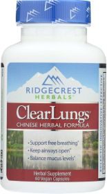 RIDGECREST HERBALS: ClearLungs, 60 Vegetarian Capsules