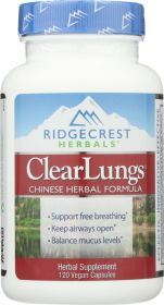 RIDGECREST HERBAL: ClearLungs Chinese Herbal Formula, 120 vc