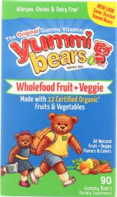 YUMMI BEARS: Wholefood + Antioxidants, 90 Gummy Bears