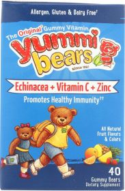 YUMMI BEARS: Echinacea + Vitamin C + Zinc, 40 Gummy Bears