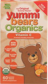 YUMMI BEARS: Vitamin C Gummy Organic, 60 pc