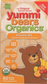 YUMMI BEARS: Vitamin D3 Organic, 60 pc