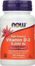 NOW: Vitamin D3 5000Iu, 120 sg