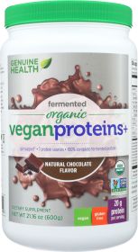 GENUINE HEALTH USA: Protein Fermented Vegan Chocolate Organic, 600 gm