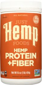 JUST HEMP FOODS: Hemp Protein Powder Plus Fiber, 1 lb