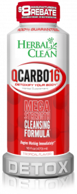 HERBAL CLEAN: QCarbo16 Mega Strength Cleansing Formula Tropical, 16 oz