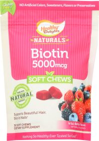 HEALTHY DELIGHTS: Chews Biotin, 30 EA