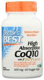 DOCTORS BEST: Coq10 High Absorption 600Mg, 60 vc