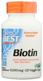 DOCTORS BEST: Biotin 10000Mg, 120 vc