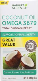 NATURES SCIENCE: Vitamin Omega Coconut Oil, 84 cp