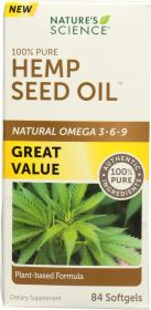 NATURES SCIENCE: Vitamin Hemp Oil, 84 cp