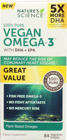 NATURES SCIENCE: Vitamin Vegan Omega 3, 84 cp