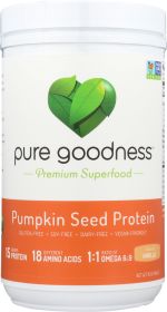 PURE GOODNESS: Pumpkin Seed Vanilla Protein Powder, 16 oz