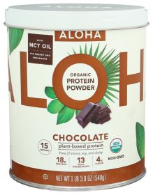 ALOHA: Protein Powder Chocolate, 19.6 oz