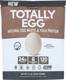 DESIGNER PROTEIN WHEY: Totally Egg Protein Powder Dutch Chocolate, 12.4 oz