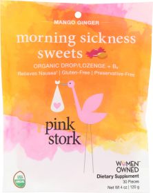 PINK STORK: Morning Sickness Sweets Mango Ginger, 30 ea