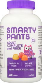 SMARTYPANTS: Adult Complete + Fiber + Multi + Omega 3 + Vitamin D, 180 Gummies