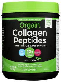 ORGAIN: Collagen Peptides Powder Organic Grass Fed, 1 lb