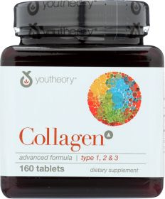 YOUTHEORY: Collagen Advanced Formula Type 1 2 and 3, 160 tb