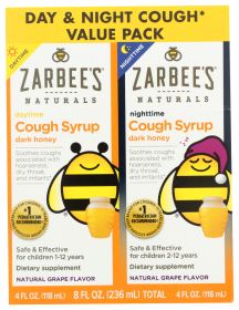 ZARBEES: Syrup Cough Children's Day and Night Grape, 4 fo