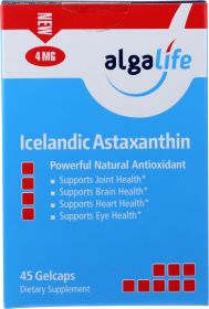 ALGALIFE: Astaxanthin Icelandic 4mg, 45 gelcaps