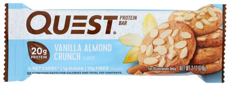 QUEST: Vanilla Almond Crunch Bar, 2.12 oz