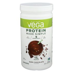 VEGA: Protein Made Simple Plant Based Protein Powder Dark Chocolate, 9.6 oz