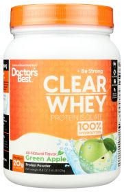 DOCTORS BEST: Clear Whey Protein Isolate Green Apple, 525 gm