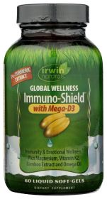 IRWIN NATURALS: Global Wellness Immuno Shield With Mega D3, 60 sg