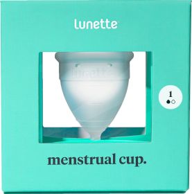 LUNETTE: Menstrual Cup Clear Sz1, 1 ea