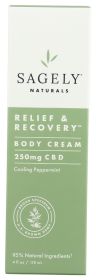 SAGELY NATURALS: Cream Relf Rcvry 250Mg, 4 fo