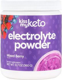 KISS MY KETO: Mixed Berry Electrolyte Powder, 12.7 oz