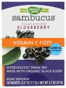 NATURES WAY: Sambucus Elderberry Vitamin C Fizzy, 10 ea