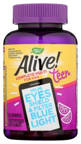 NATURES WAY: Alive Multi Teen Her Gum, 50 ea