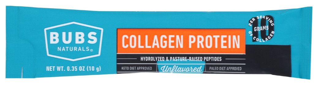 BUBS NATURALS: Unflavored Collagen Protein Packet, 0.35 oz