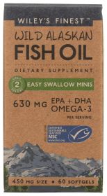 WILEYS FINEST: Easy Swallow Minis Wild Alaskan Fish Oil, 60 sg