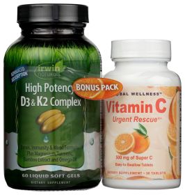 IRWIN NATURALS: Vitamin C D3 K2 Combo, 60 sg