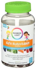 RAINBOW LIGHT: Kids Multivitamin Gummies Brain And Eye Support, 120 pc