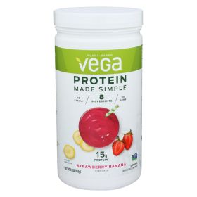 VEGA: Protein Made Simple Plant Based Protein Powder Strawberry Banana, 9.3 oz